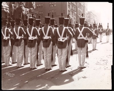 View of West Point cadets in the Dewey Parade on Fifth Avenue, New York, 1899 by Byron Company